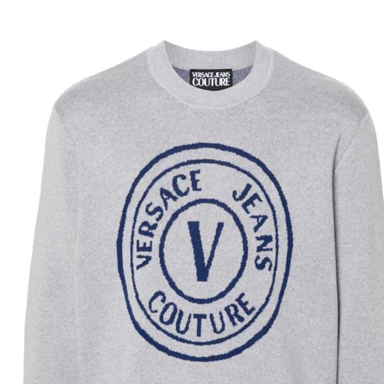 Кофта VERSACE JEANS COUTURE Свитер Мужской Серый - изображение 2