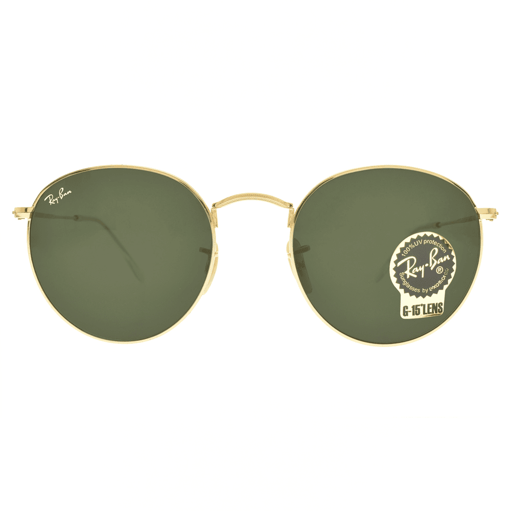 Солнцезащитные очки RayBan Сплав Круглые Солнцезащитные Очки Унисекс Золото - изображение 1