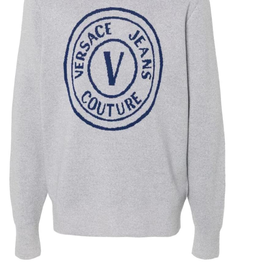 Кофта VERSACE JEANS COUTURE Свитер Мужской Серый - изображение 3