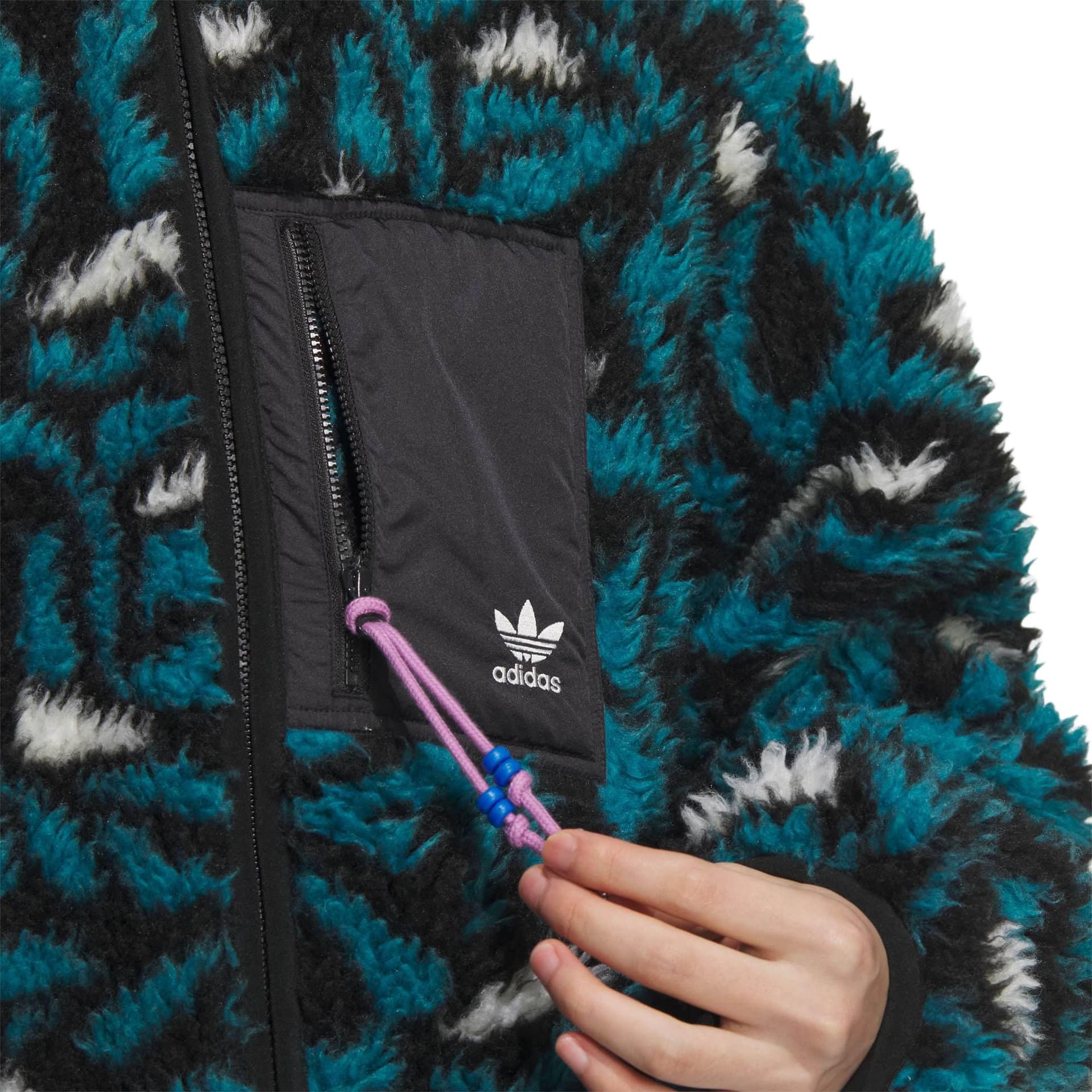 Куртка Adidas Originals Двусторонние куртки и пальто ALLOVER PRINT унисекс черные - изображение 6