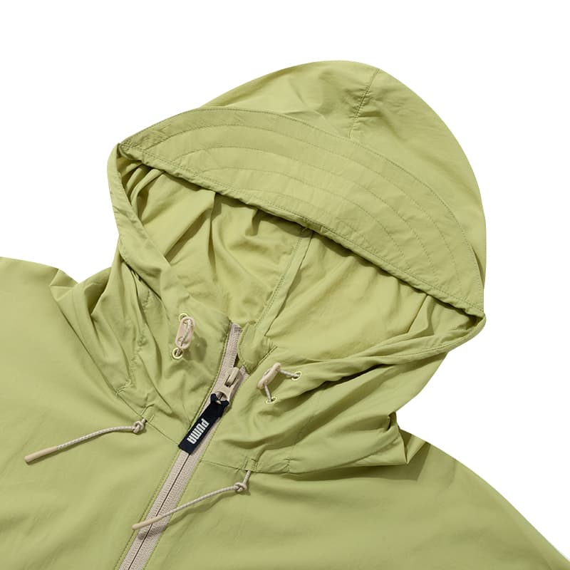 Куртка PUMA Colorblock Lightweight Woven Hoodie Jacket Green - изображение 6
