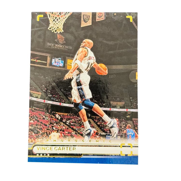 Коллекционные карточки PANINI VINCE Carter Нетс Коллекция On Court Классическая Карточка с Изображением VINCE Carter Нетс Общий Состояние - изображение 1