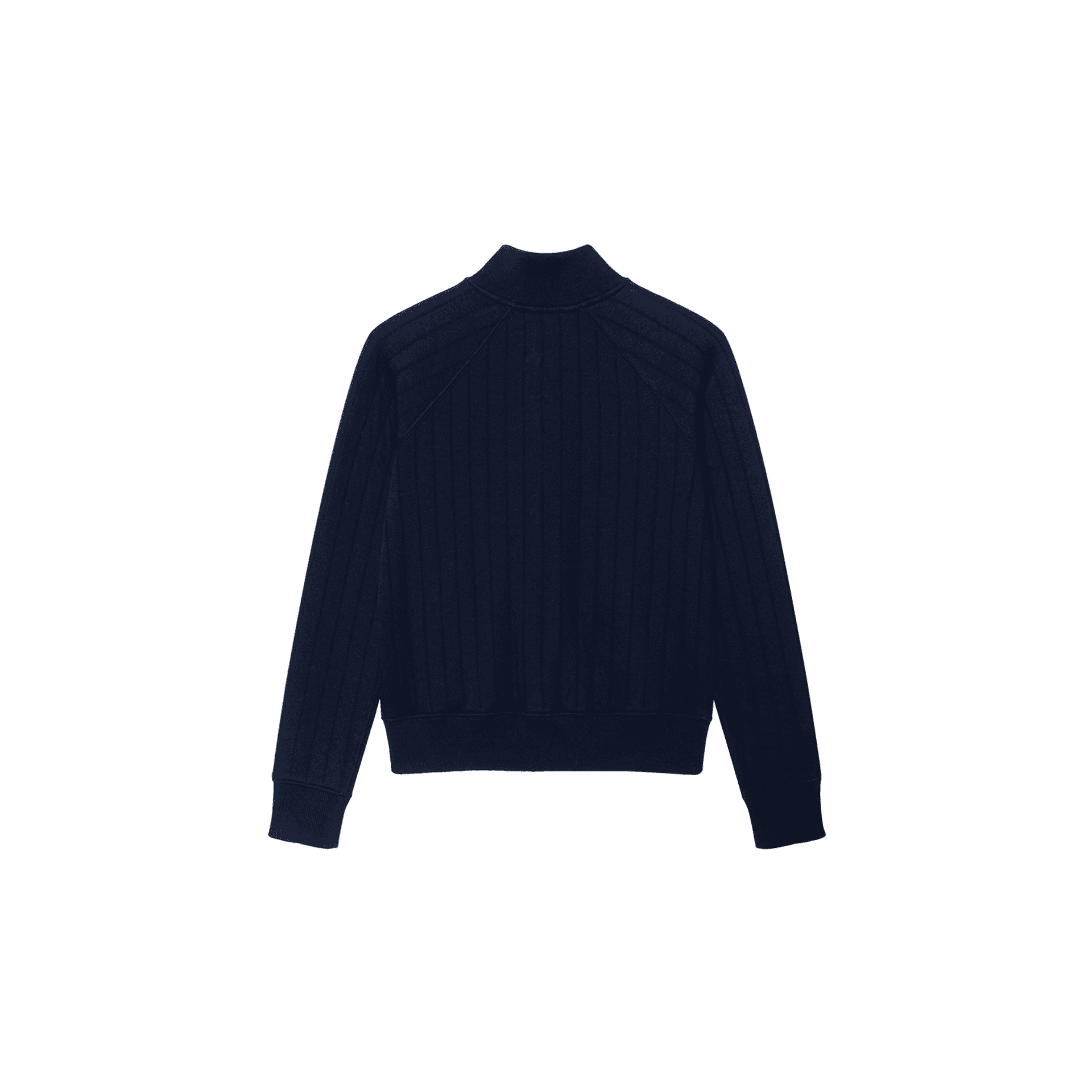 Polo Ralph Lauren FW24 Однотонный Лоскутное шитье Пони Вышивка Молния Длинный рукав Хлопковый пуховик Морской синий - изображение 2