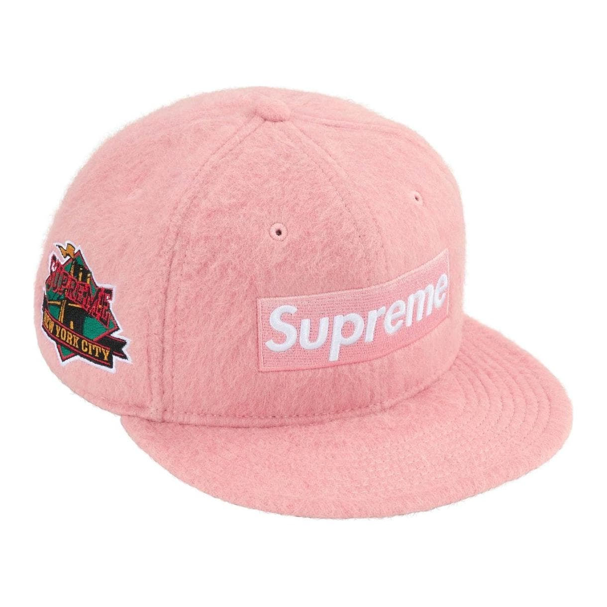 Кепка Supreme X New Era Бежевые Шерстяные Кепки Унисекс Морской Синий Верблюжий Красный Темно-Желтый Черный Розовый - изображение 1