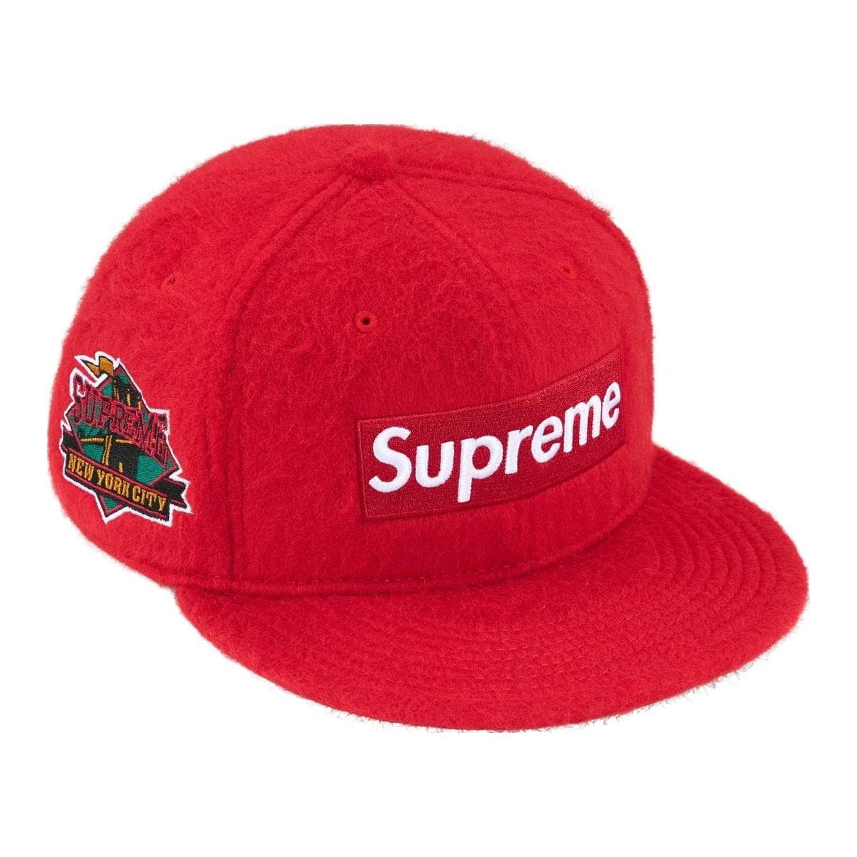 Кепка Supreme X New Era Бежевые Шерстяные Кепки Унисекс Морской Синий Верблюжий Красный Темно-Желтый Черный Розовый - изображение 11