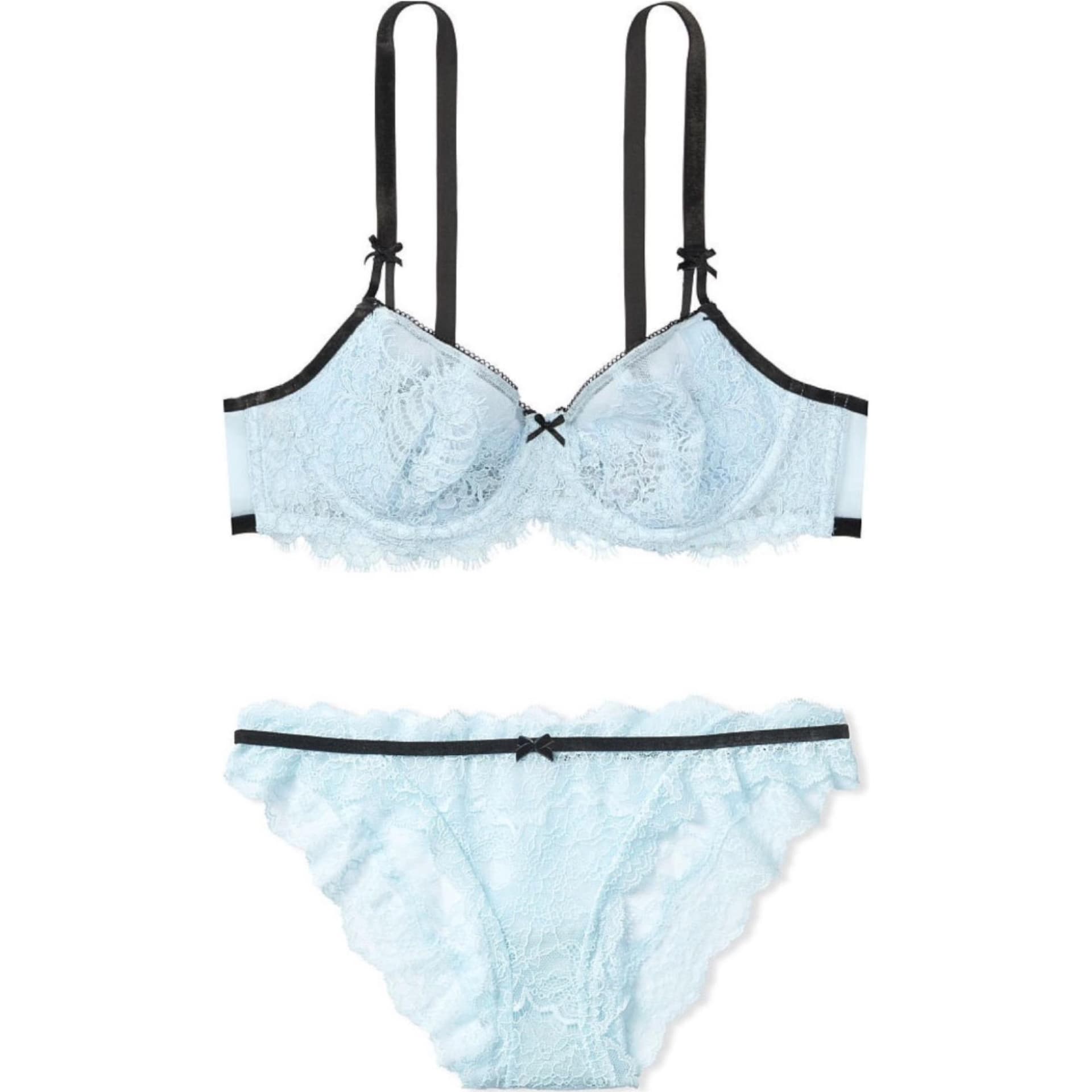 Трусы Victoria's Secret Комплект нижнего белья "Magical Цветочный" Женский Светло-Синий - изображение 1