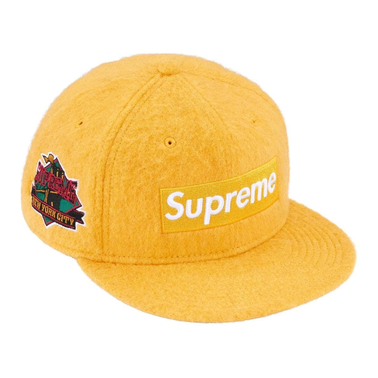 Кепка Supreme X New Era Бежевые Шерстяные Кепки Унисекс Морской Синий Верблюжий Красный Темно-Желтый Черный Розовый - изображение 9