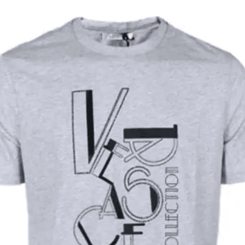 Футболка VERSACE JEANS COUTURE T-Рубашка Мужская Серого цвета - изображение 2