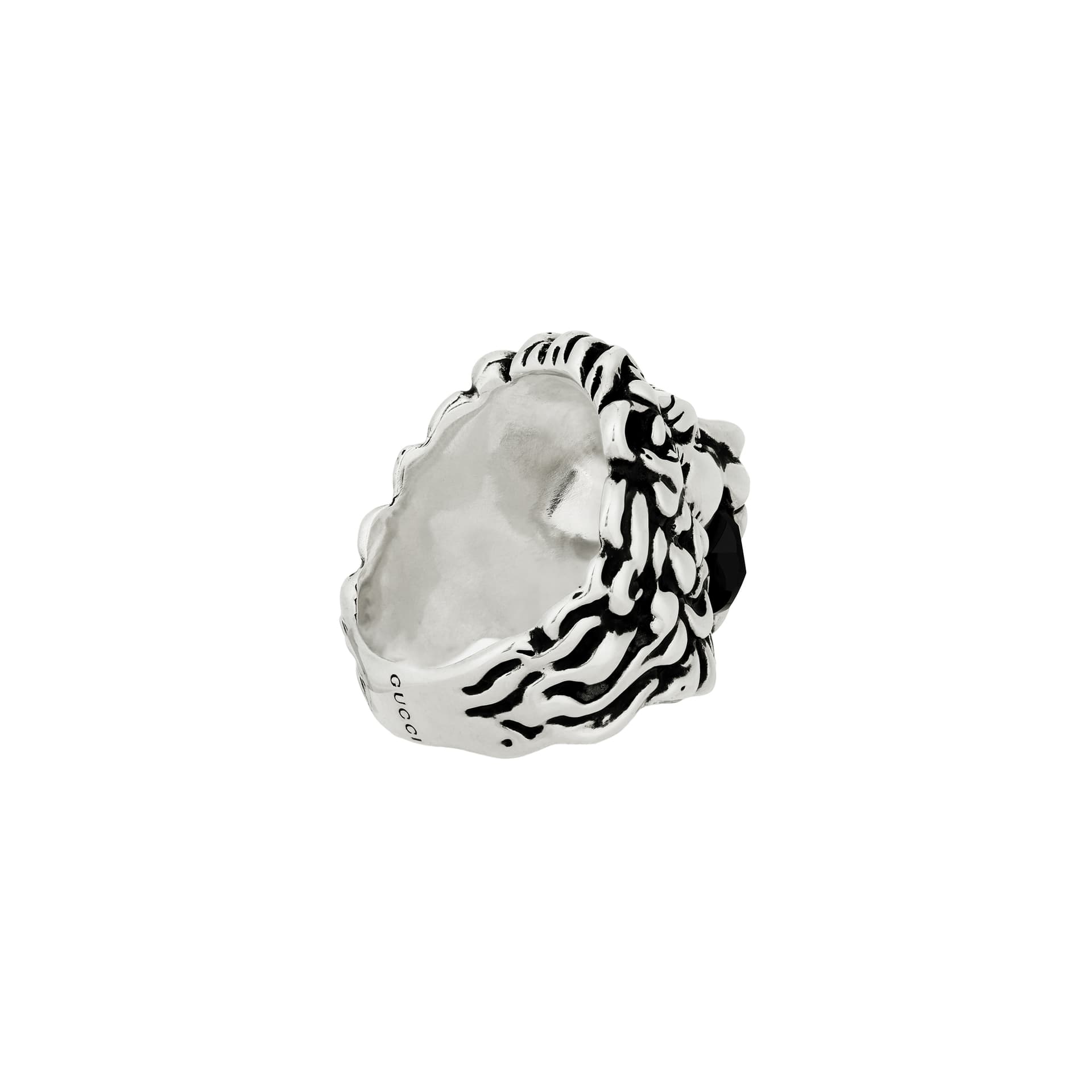 Кольцо GUCCI Crystal Lion Head Ring - изображение 3