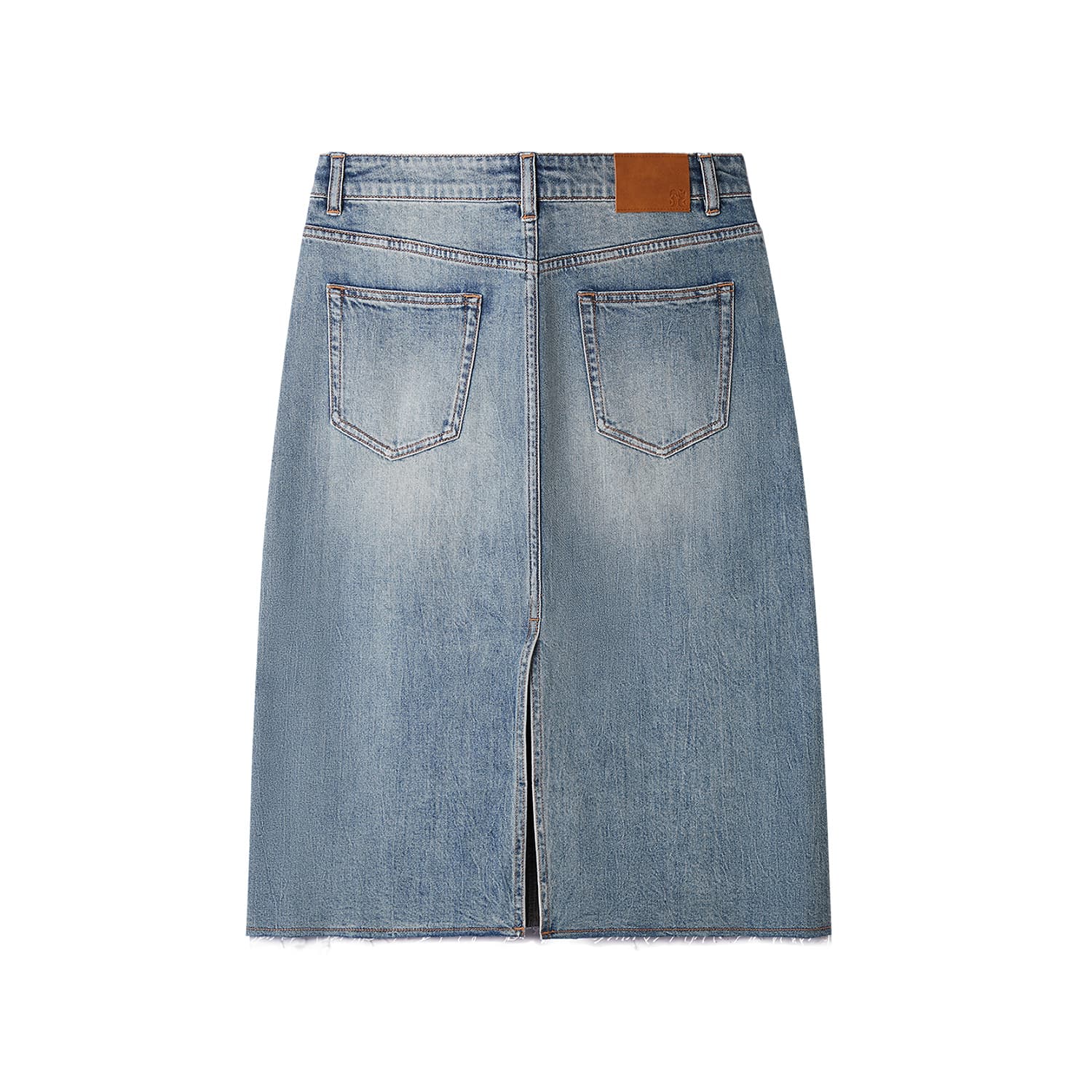 HLA Джинсовая длинная юбка женская голубо-серый DENIM GRADIENT - изображение 2