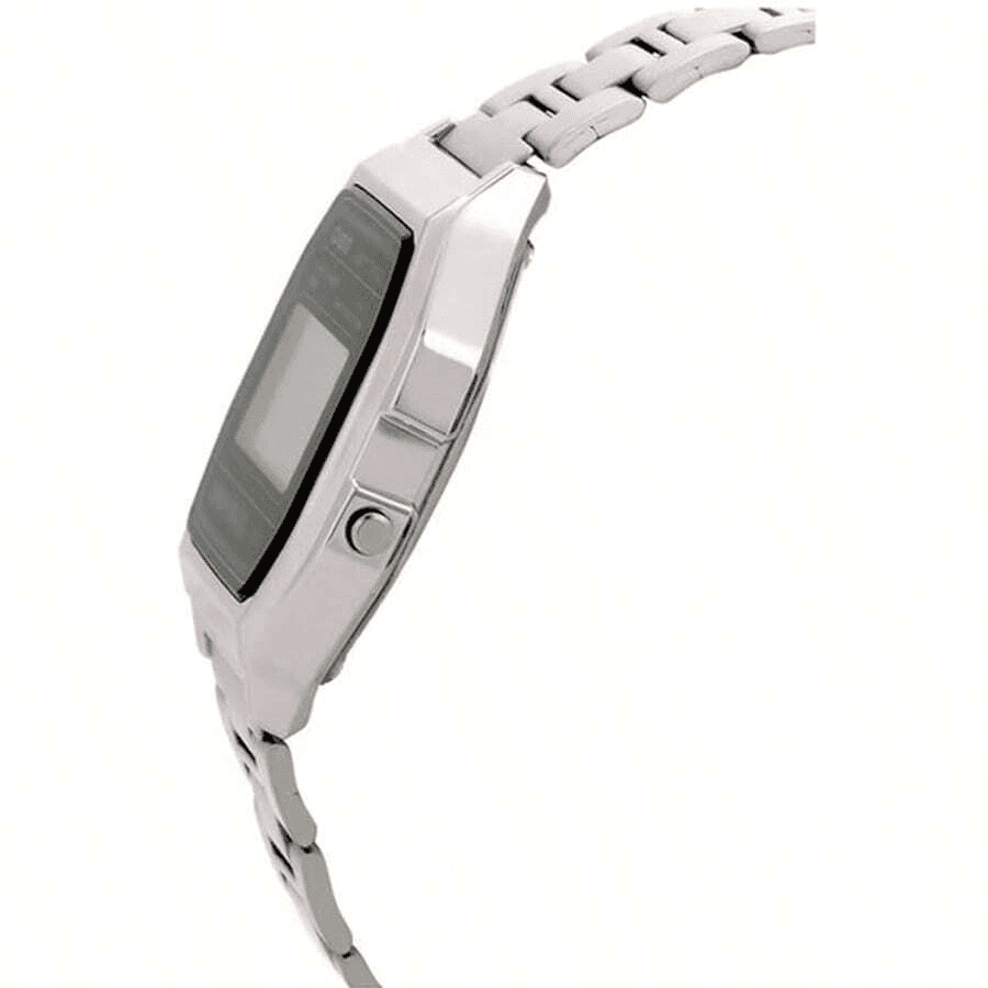 Часы CASIO Юность Металлический Квадратный Циферблат Маленький Серебряный Кварцевый Механизм Часы Унисекс Черный Циферблат - изображение 4