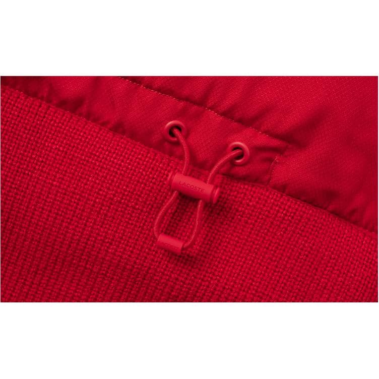 Коллаборация LACOSTE Blessing Snake Spring Festival Collection Красная Женская Бархатная Куртка - изображение 4