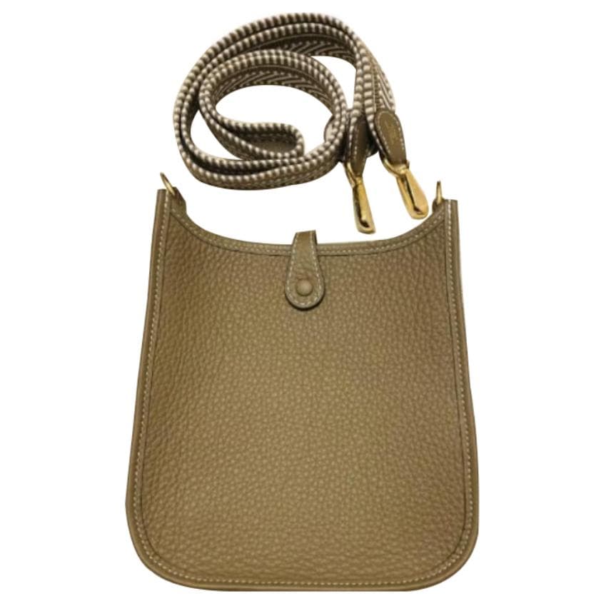 Сумка через плечо HERMES Evelyne 16 Clemence EtoupeGris Platine - изображение 2