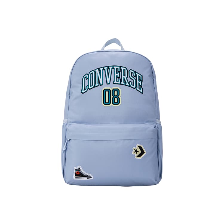 Рюкзак Converse 18L Большой объем Классический кеды Модный повседневный Полиэстер Рюкзак Средний Светло-голубой - изображение 1