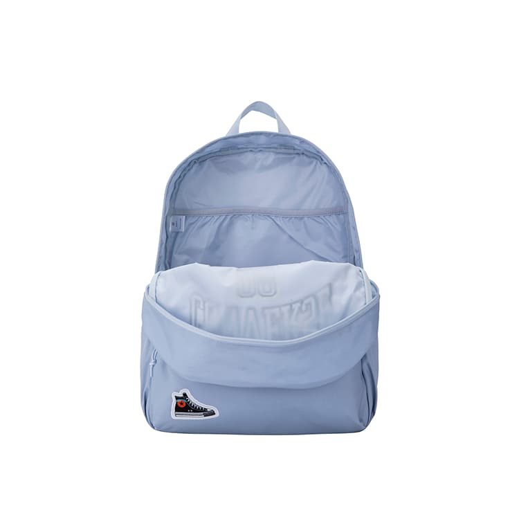 Рюкзак Converse 18L Большой объем Классический кеды Модный повседневный Полиэстер Рюкзак Средний Светло-голубой - изображение 4