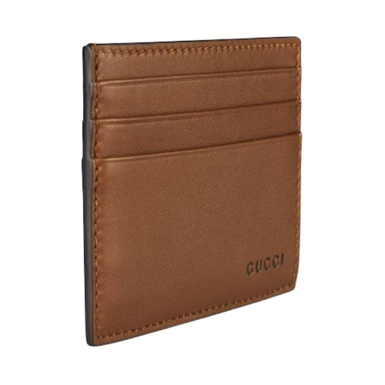 Картхолдер Gucci GG Emblem Кожа Визитницы Мужской Коричневый - изображение 2