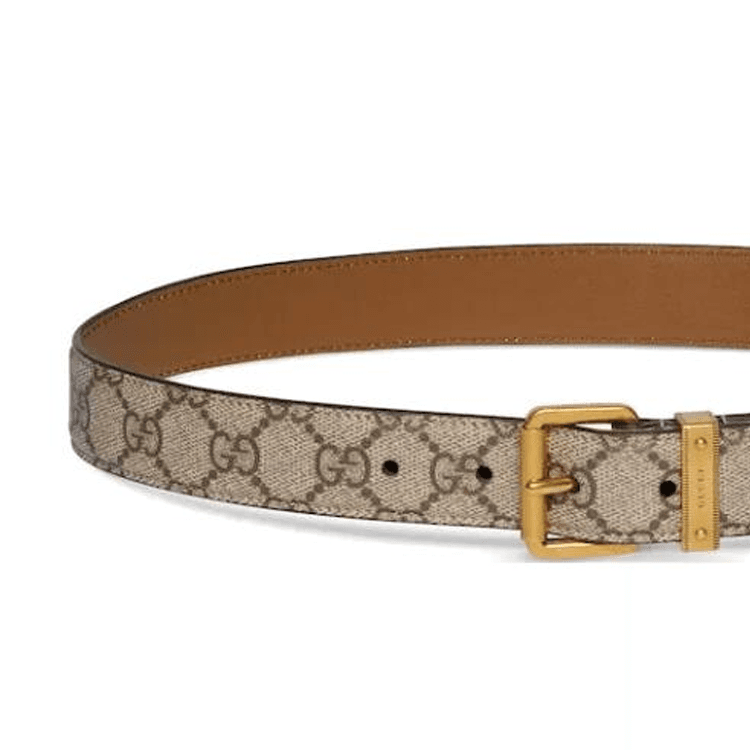Ремень GUCCI Кожаные ремни унисекс темно-коричневый ширина 3 см - изображение 3