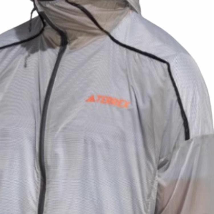 Куртка adidas Terrex Logo Half-Zip Hoodie Silver Gray - изображение 5