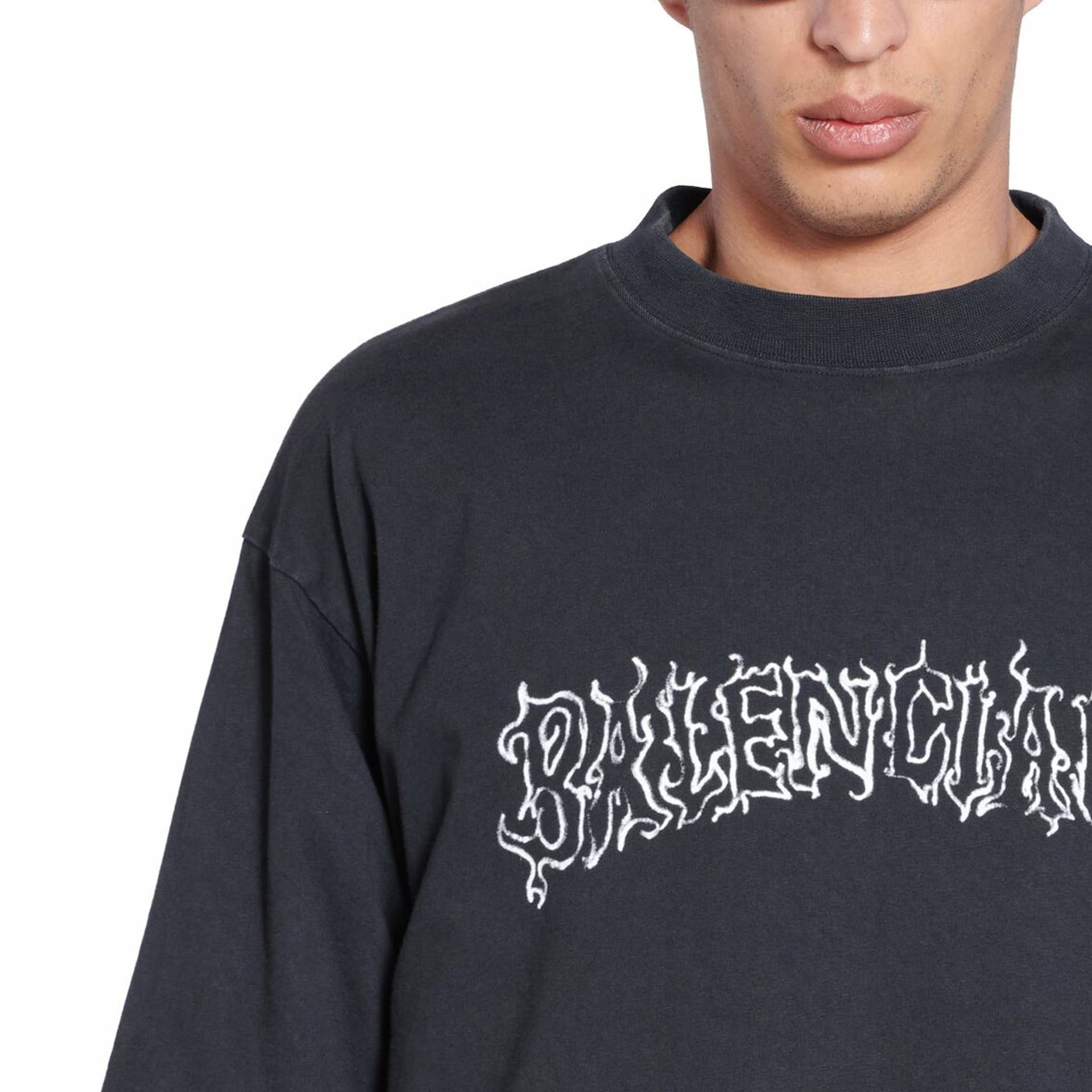 Футболка Balenciaga SS24 T-Shirt Black - изображение 9