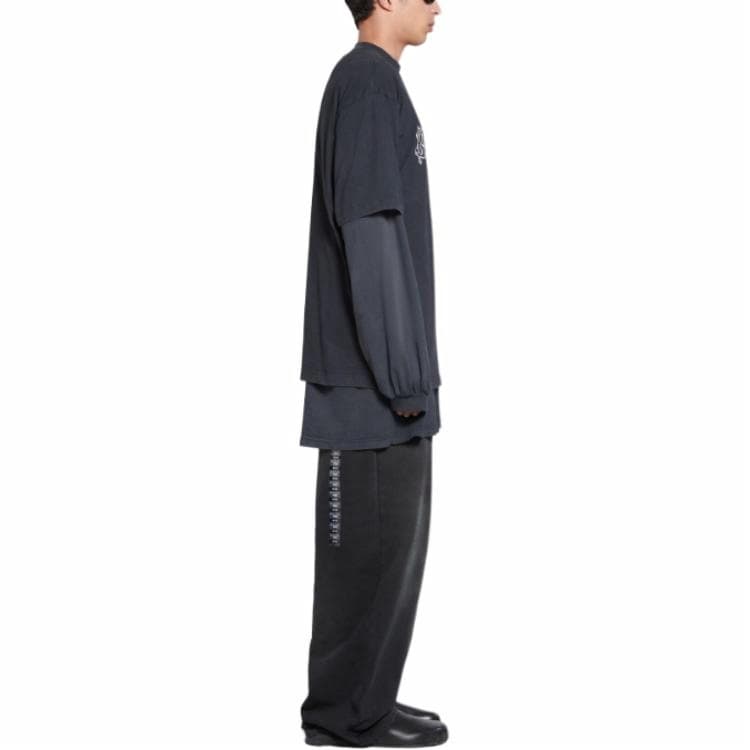 Футболка Balenciaga SS24 T-Shirt Black - изображение 8
