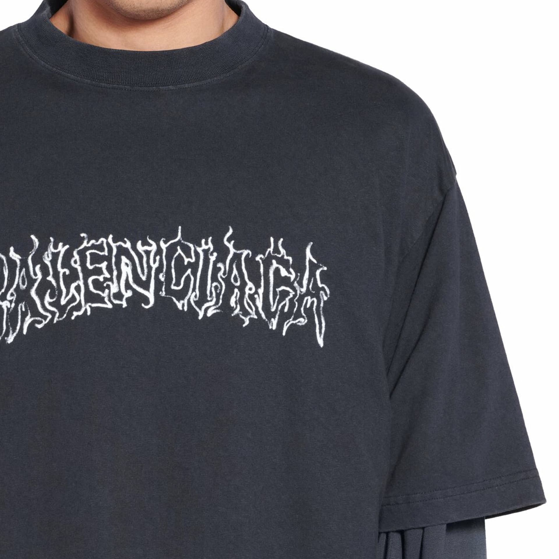 Футболка Balenciaga SS24 T-Shirt Black - изображение 10