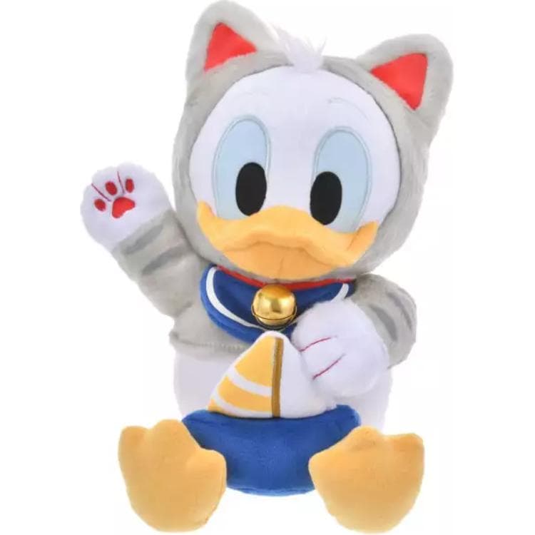 Мягкая игрушка Disney Разборный обруч Welcome Collection Дональд Дак Милый стиль Кукла Мягкая игрушка Длина тела 26 см Токийский Дисней - изображение 1
