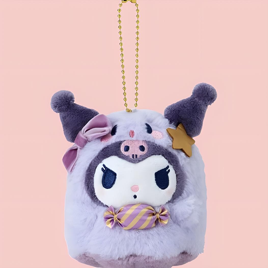 Sanrio Куроми Ключница плюшевая мультяшная призрак конфета 12 см - изображение 3