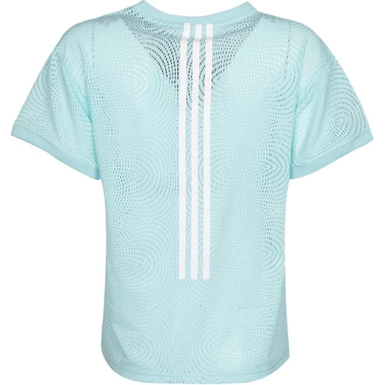Футболка Adidas Neo Рукав с оторванным плечом T-рубашка Женская Синяя - изображение 2