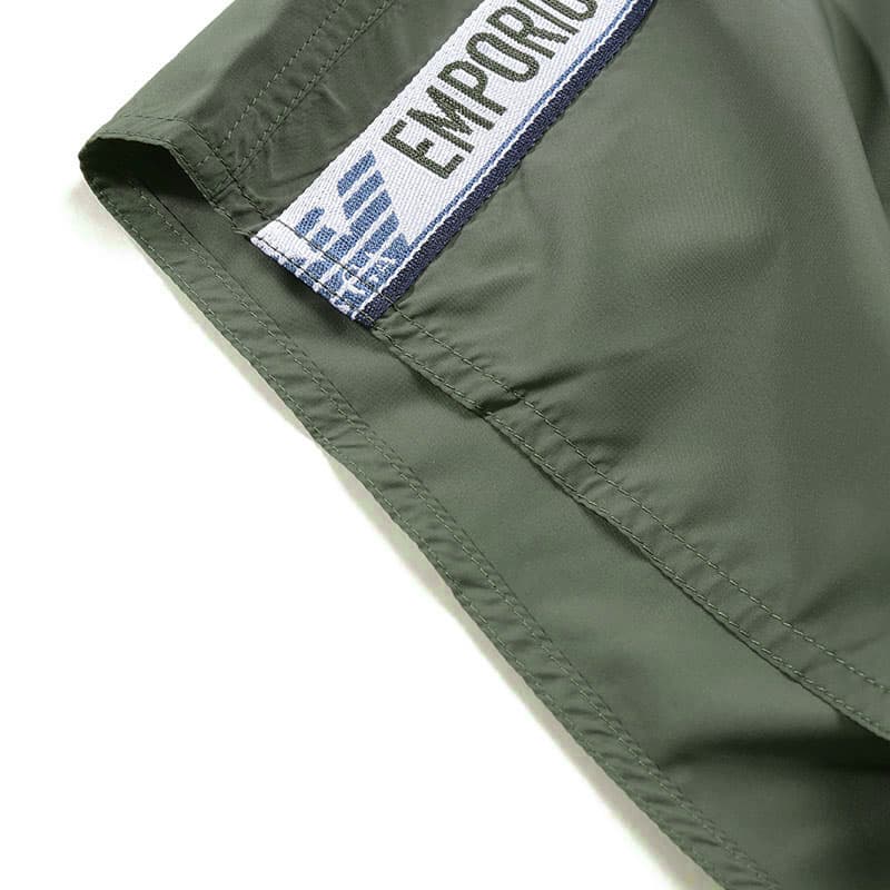 EMPORIO ARMANI FW24 Пляжные шорты Мужские Армейский зеленый - изображение 4