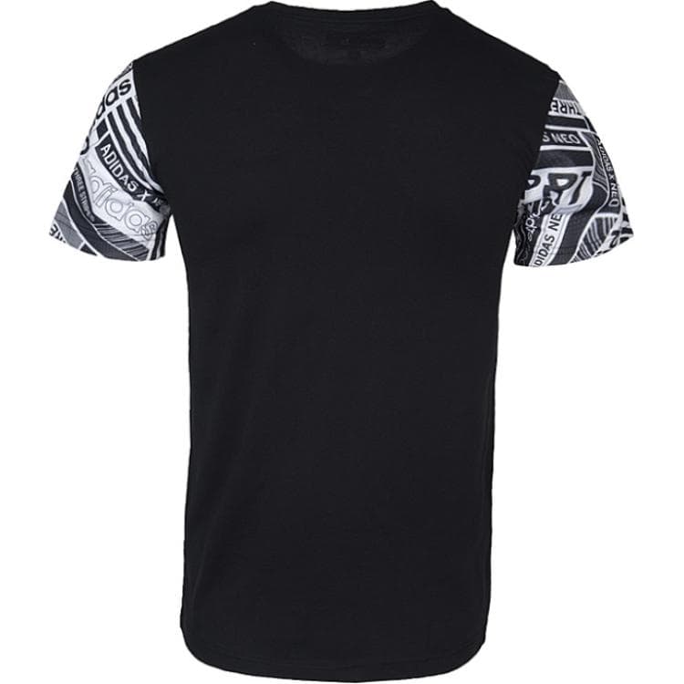 Футболка ADIDAS NEO Мужские Черные T-рубашки - изображение 2