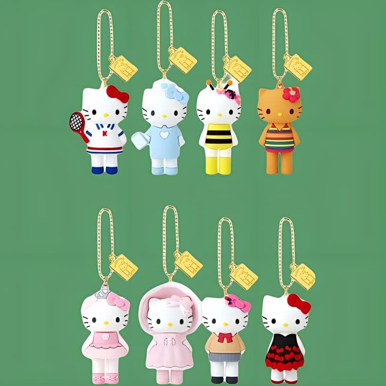Санрио Hello Kitty 50-летие Долгий Нога Китти Набор Волшебных Цветов B Подвески Аниме-тематические - изображение 2