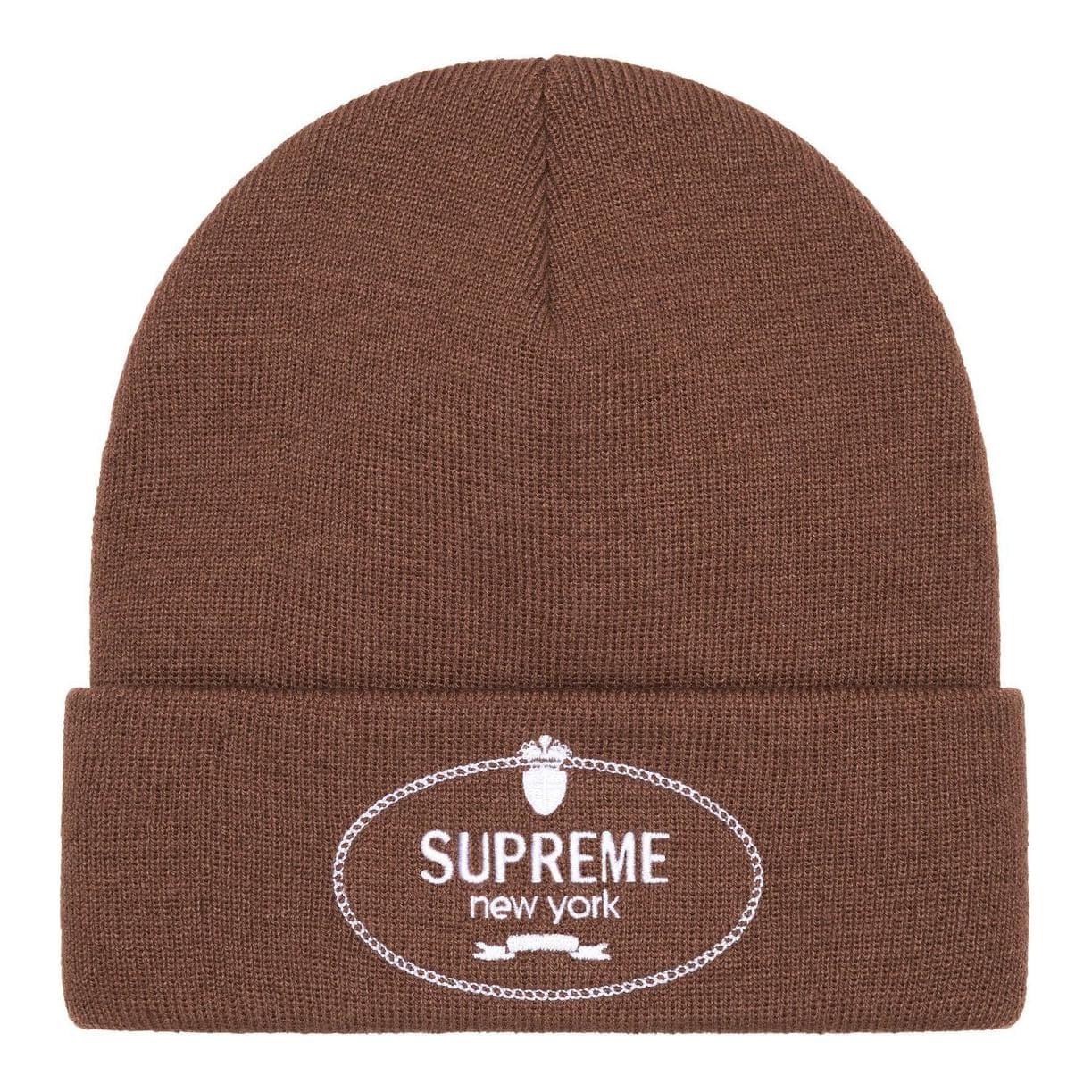 Шапка Supreme Акриловые Шапки Унисекс Коричневый Черный Морской Синий Красный Серый Желтый - изображение 2