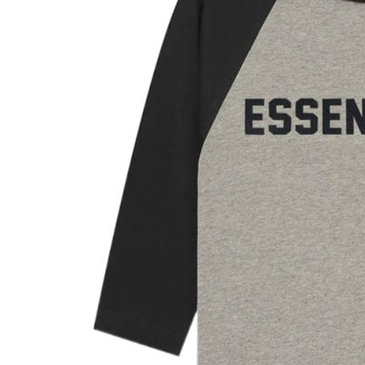 Футболка Fear of God Essentials SS22 Spring22 Kids 34 Sleeve Baseball Tee Dark Oatmeal T - изображение 3