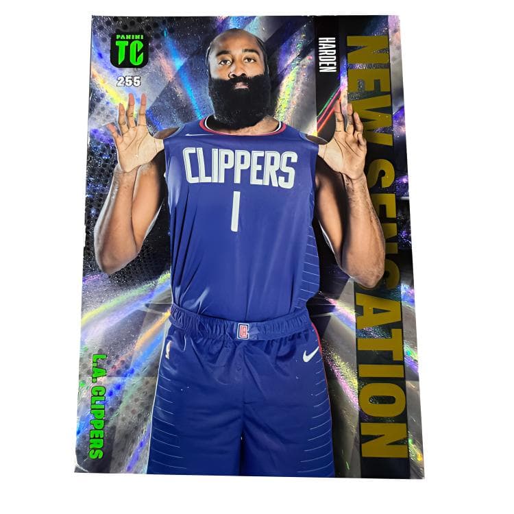 Коллекционные карточки PANINI Щипчики Джеймс Харден Коллекция Beard TC Рефракция Звезда Карта РАРНАя Спортивная Карта 1 шт - изображение 2