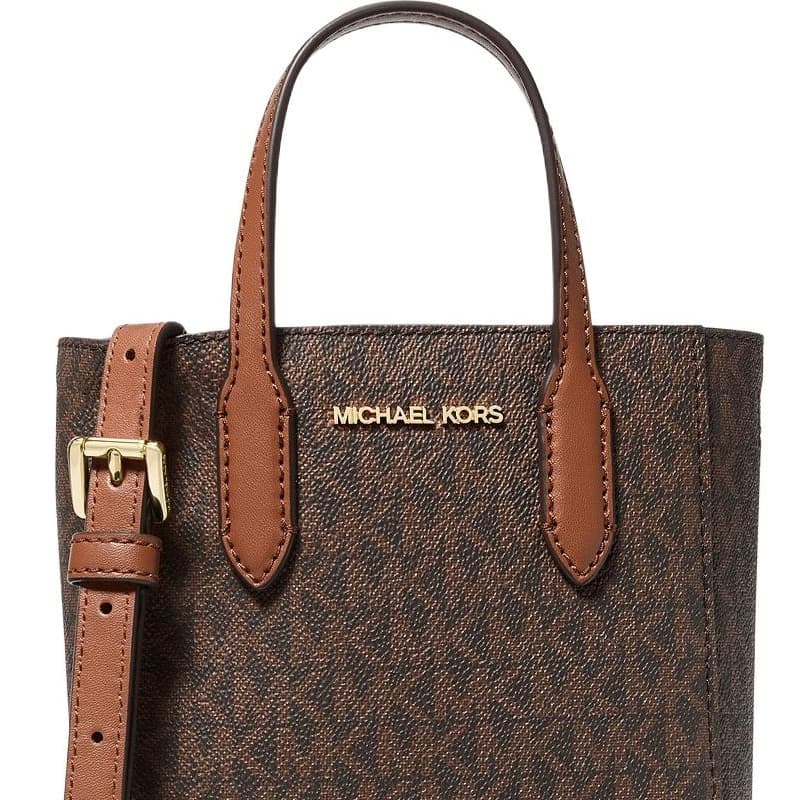 Сумка MICHAEL KORS Холщовая сумка через плечо мини-версия женская темно-коричневая - изображение 4