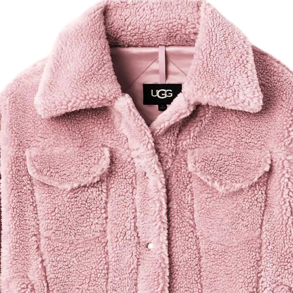 UGG Вельветовое пальто женское розовое - изображение 2