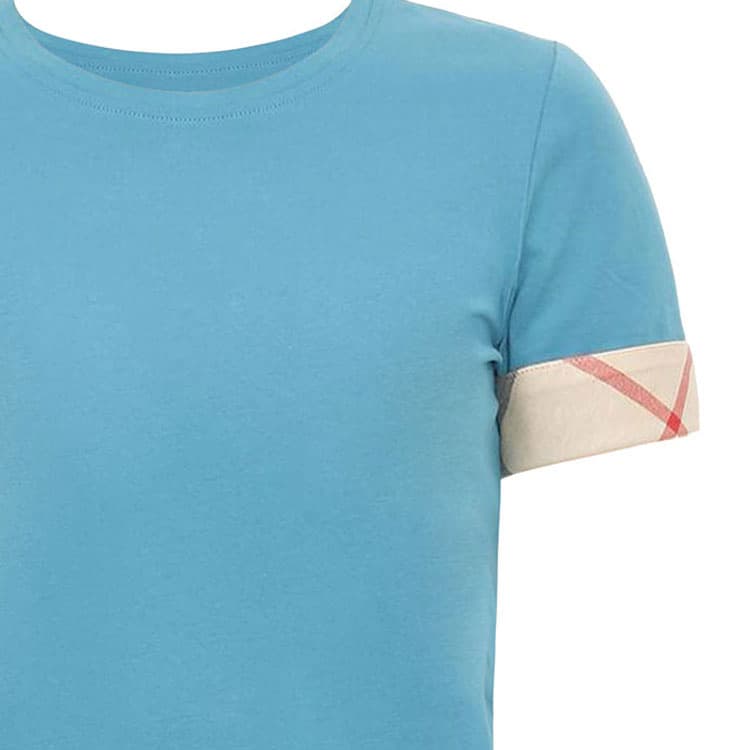 Футболка Burberry Синий Женские T-рубашки - изображение 5