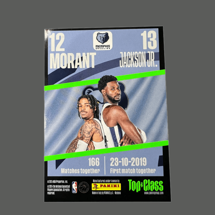 Коллекционные карточки PANINI Grizzlies Команда Ja Морант JJJ Jackson TC Коллекция Рефракция Брат Баскетбольная Карта Звезда Карта РАРная Карта - изображение 3