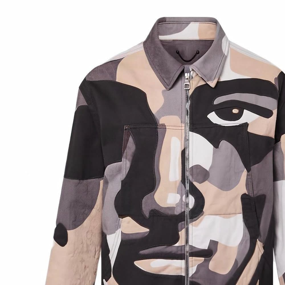 Джинсовая куртка Louis Vuitton FW23 Geometric Portrait Denim Jacket - изображение 7