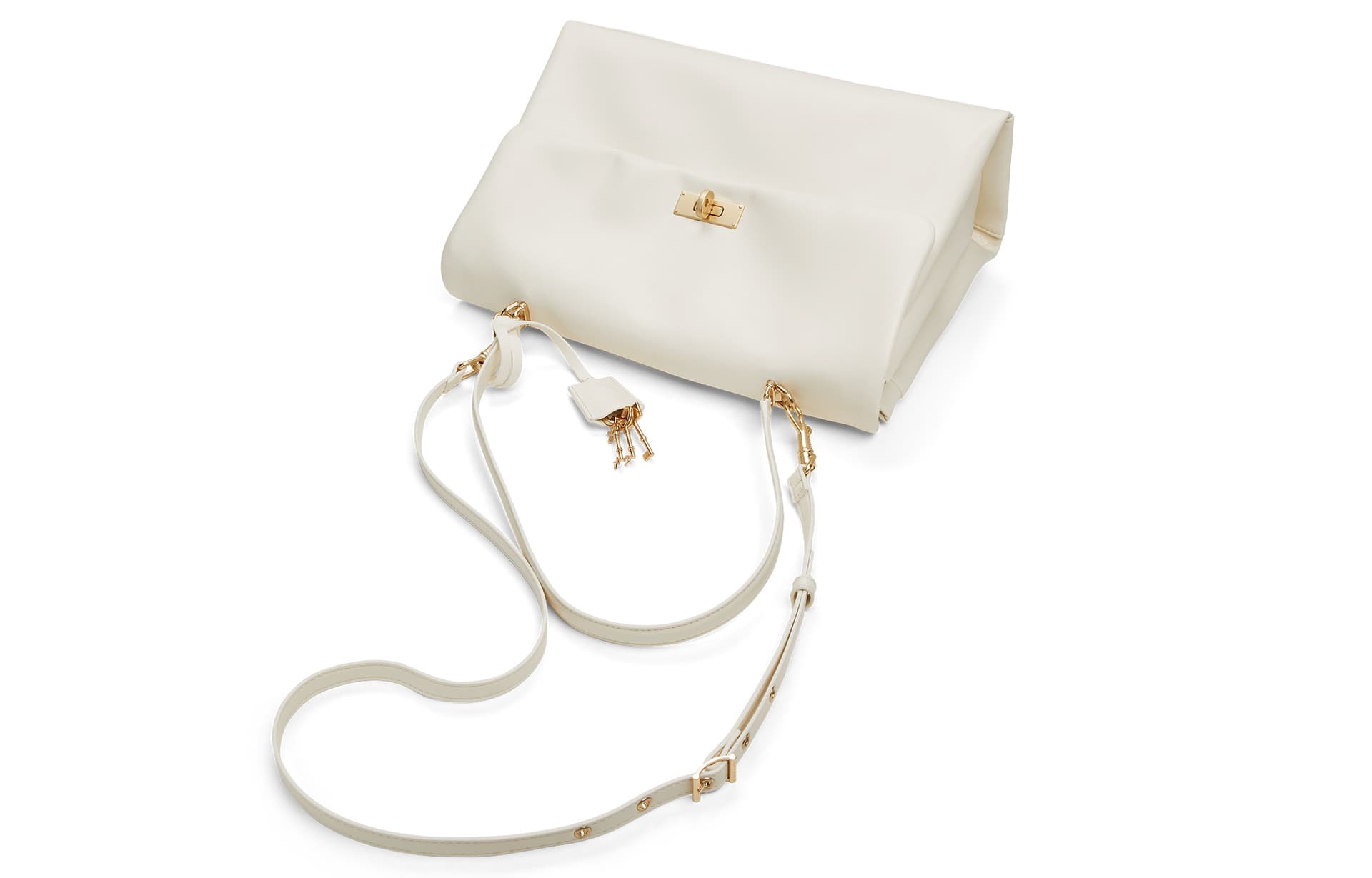 Мини-сумка CHARLES&KEITH Kerry курьерская сумка емкость сумка на плечо брелок включен PU большие женские черный/молочно-белый/пурпурно-красный - изображение 3
