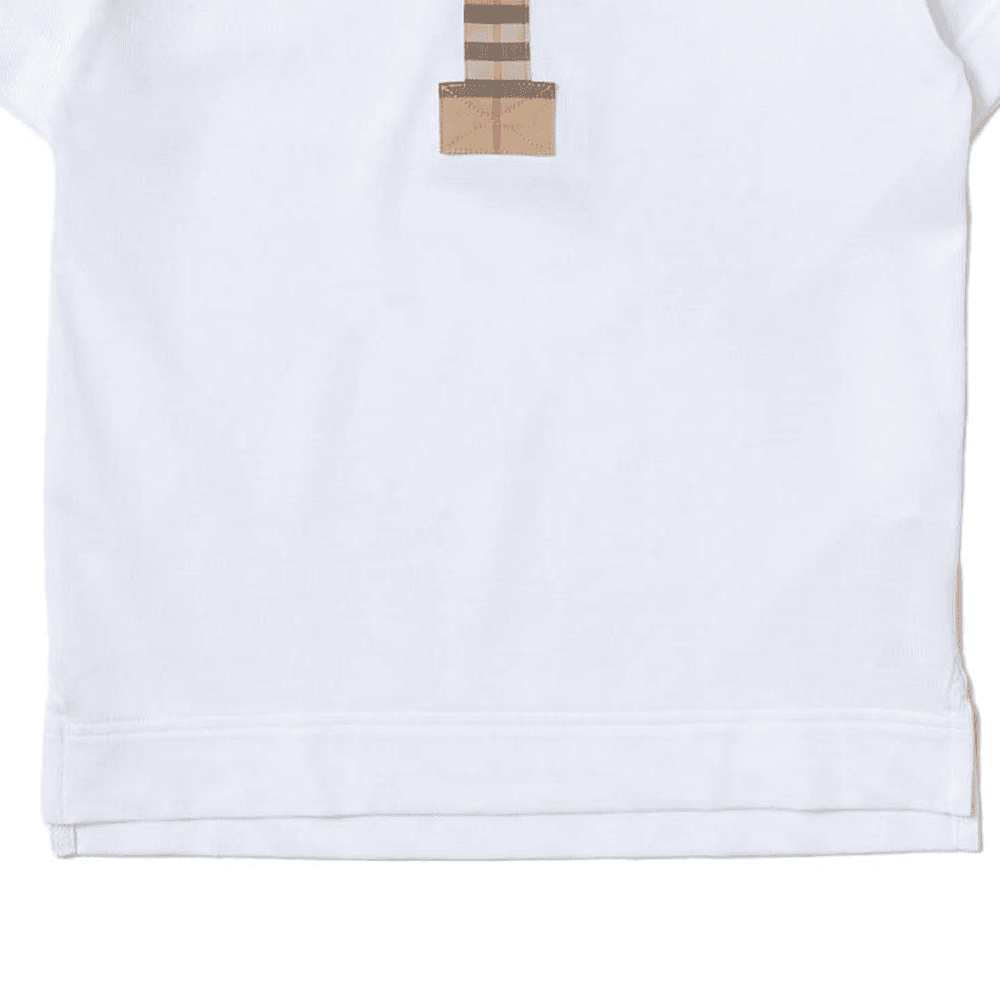 Burberry T-рубашка Белая для младенцев и малышей - изображение 4