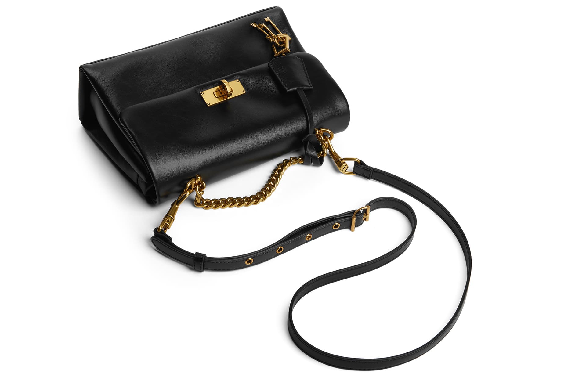 Сумка CHARLES KEITH ПУ (полиуретан) Сумки Средний Женские Черный Молочный Белый Фуксия - изображение 3