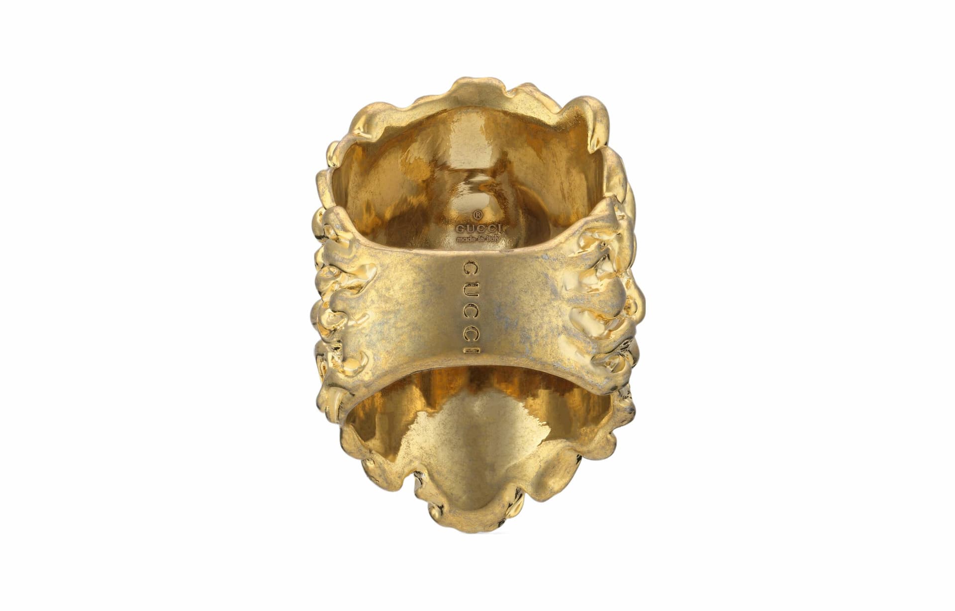 Кольцо GUCCI Crystal Lion Head Ring - изображение 4