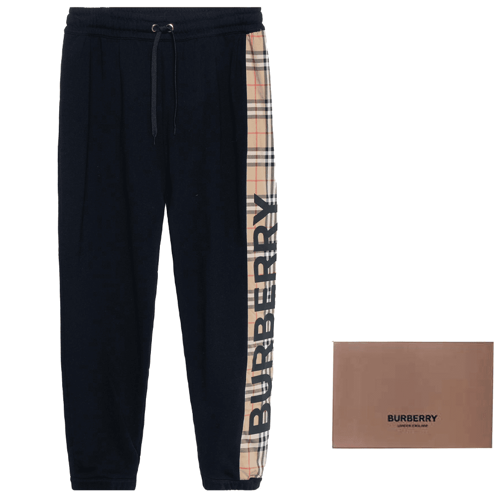 Штаны Burberry Check Jogger Pants Black - изображение 8