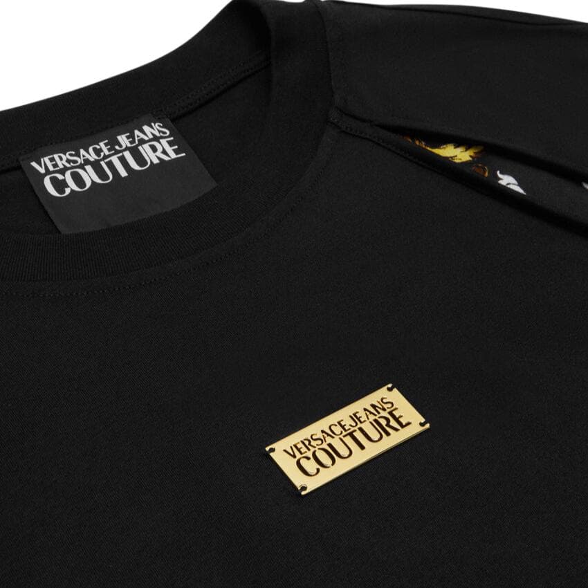 Футболка VERSACE JEANS COUTURE T-рубашка мужская черная с принтом - изображение 3