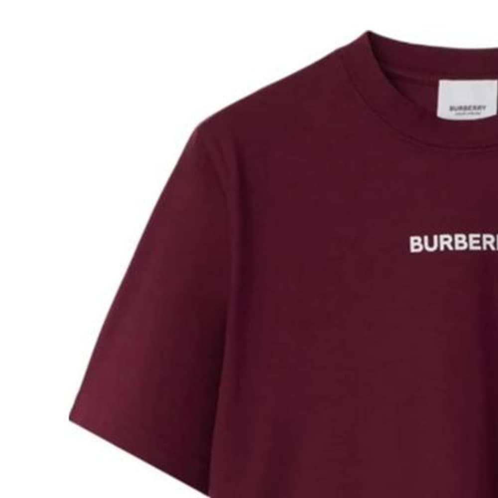 Футболка Burberry T-рубашка женская темно-виноградный цвет - изображение 4