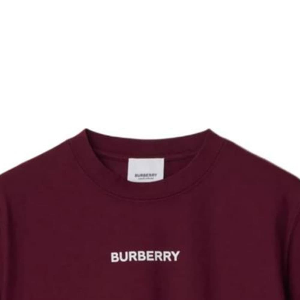 Футболка Burberry T-рубашка женская темно-виноградный цвет - изображение 3