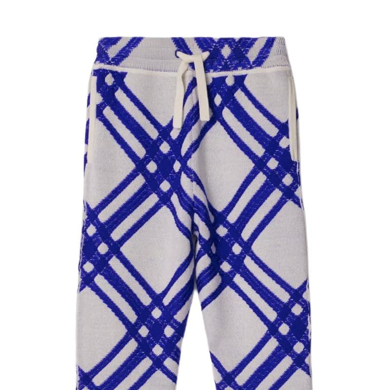Burberry Спортивные трикотажные брюки SS24 Белый и синий цвет Детский - изображение 5