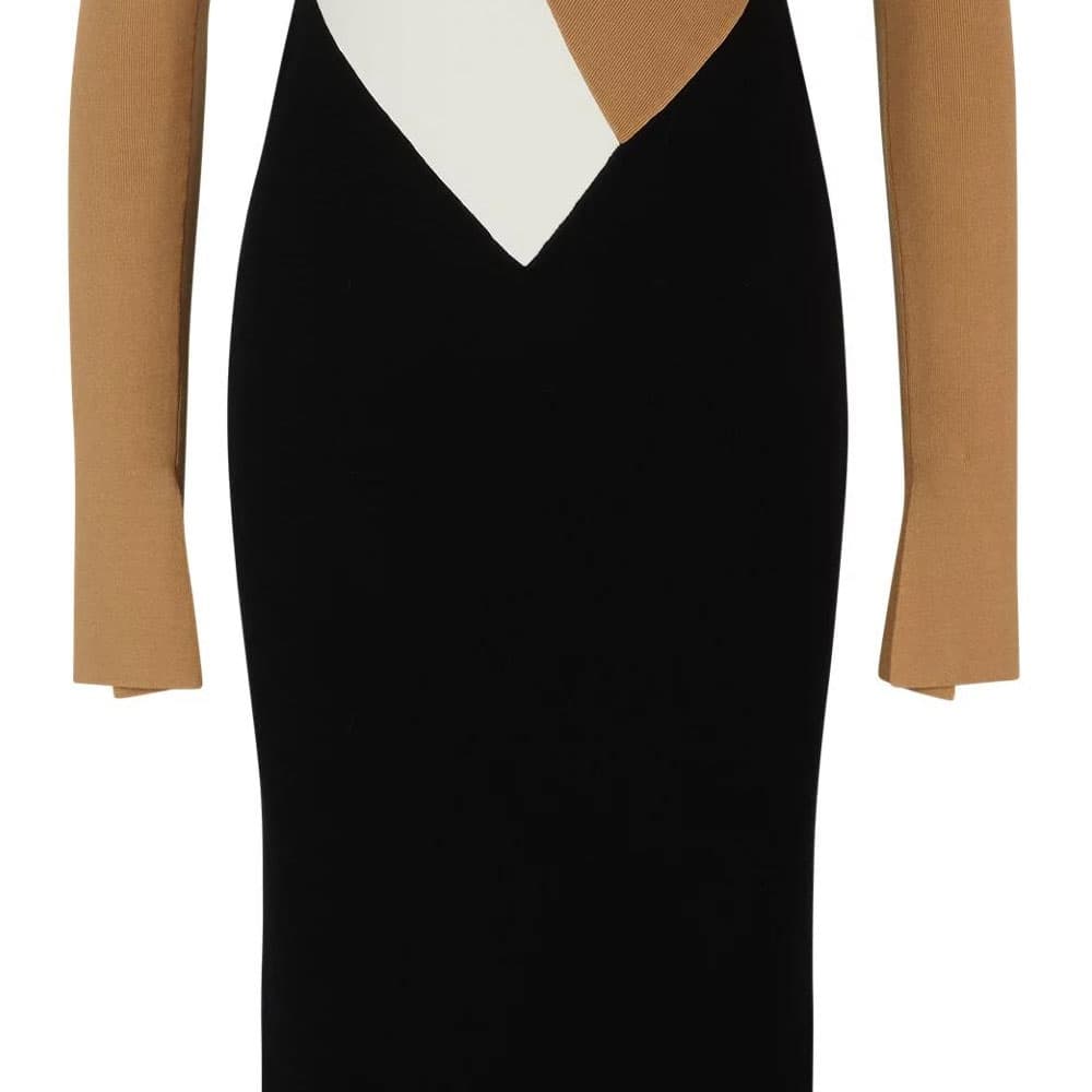 Платье HUGO BOSS Knitted Dress With Ribbed Structure And V Neckline V - изображение 5