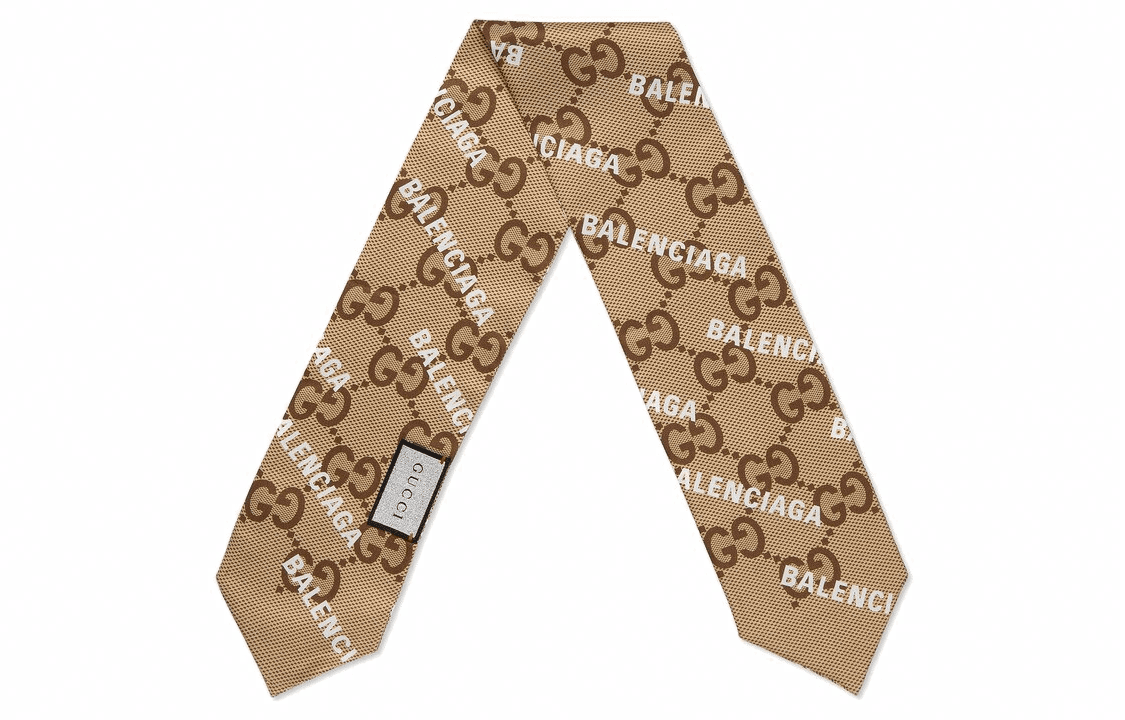 Галстук Gucci The Hacker Project Maxi GG Silk Bow Brown - изображение 2